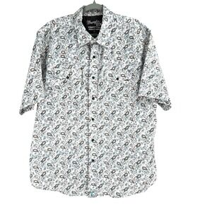 Wrangler 20X Competition Paisley Pearl Snap Shirt Men's XL Rodeo Western Cowboy